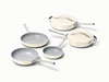Caraway ceramic 7pc fry & sauté set in Cream.