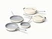 Caraway ceramic 7pc fry & sauté set in Cream.