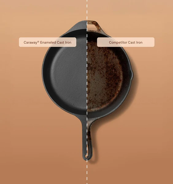 Caraway vs. Competitor - Enameled Cast Iron