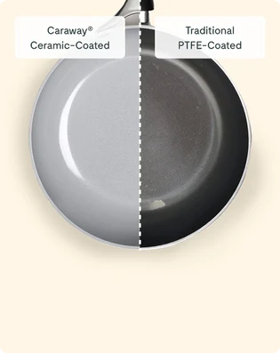 Engineered with a ceramic coating, made without PFAS