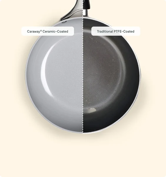 Engineered with a ceramic coating, made without PFAS