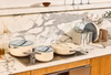 Lid Organizer - Cream Cookware on Countertop