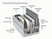 Caraway Cream baking sheets, cooling rack, muffin pan, loaf pan, circle pans, rectangle pan, square pan with storage organizers shown in a labeled size and contents guide.