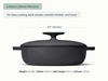 Caraway Charcoal 3.5 qt enameled cast iron braiser dimensions. diameter: 10.5 in; width: 10.5 in; wall height: 5.1 in; capacity: 3.5 qt.