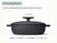 Caraway Charcoal 3.5 qt enameled cast iron braiser dimensions. diameter: 10.5 in; width: 10.5 in; wall height: 5.1 in; capacity: 3.5 qt.
