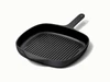Caraway 10.5” enameled cast iron grill pan in Charcoal.