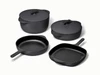 Caraway enameled cast iron set in Charcoal.