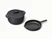 Caraway enameled cast iron skillet & dutch oven duo in Charcoal.