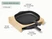 Caraway Charcoal grill pan, skillet with storage organizers shown in a labeled size and contents guide.