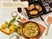 Caraway enameled cast iron skillet holding a vegetable dish and grill pan toasting bread.