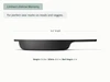 Caraway Charcoal 10.5” enameled cast iron skillet dimensions. length: 16.5 in; width: 10.5 in; wall height: 2 in.