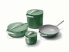 Caraway ceramic cookware+ set in Sage.