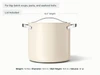 Caraway Cream ceramic stock pot dimensions. length: 13.2 in; diameter: 10.5 in; wall height: 10.5 in; capacity: 12 qt.