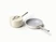 Caraway Cream ceramic fry pan and sauce pan with matching lid.