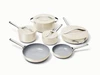 Caraway ceramic cookware & minis set in Cream.