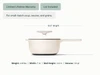 Caraway Cream 1.8 qt enameled cast iron mini sauce pan dimensions. length: 12.5 in; width: 7 in; wall height: 3.4 in; capacity: 1.8 qt.
