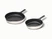 Caraway enameled cast iron skillet duo in Cream.