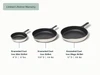 Caraway Cream mini skillet, skillet shown in a labeled size and contents guide.