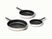 Caraway enameled cast iron skillet trio in Cream.