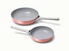 Caraway ceramic fry pan duo in Perracotta.