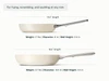 Caraway Cream ceramic mini and full-size fry pan dimensions: 8- and 10.5-inch diameters, with overall lengths of 14.6 and 18.5 inches.