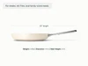 Caraway Cream ceramic large fry pan dimensions. length: 20 in; diameter: 12 in; wall height: 2 in.