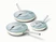 Caraway ceramic fry pan trio with glass lids in Cream.