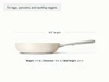 Caraway Cream ceramic fry pan dimensions. length: 18.5 in; diameter: 10.5 in; wall height: 3.5 in.