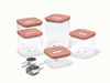 Caraway 13-pc glass airtight container set in Perracotta.