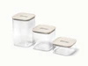 Caraway glass airtight container trio in Cream.