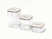 Caraway glass airtight container trio in Cream.