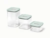 Caraway glass airtight container trio in pale green.