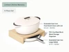 Caraway Cream Dutch oven, large skillet with storage organizers shown in a labeled size and contents guide.