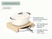 Caraway Cream Dutch oven, large skillet with storage organizers shown in a labeled size and contents guide.