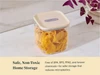 Caraway medium glass airtight container filled with pasta and topped with a Cream lid.