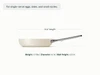 Caraway Cream ceramic mini fry pan dimensions. length: 14.6 in; diameter: 8 in; wall height: 2.5 in.