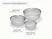 Caraway stainless steel strainers in three sizes, labeled 2-, 4-, and 6-quart capacities.