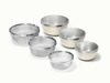 Caraway mixing bowl & strainer set in Cream with stainless steel interiors.