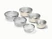 Caraway mixing bowl & strainer set in Cream with stainless steel interiors.