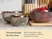 Caraway stainless steel strainers in different sizes holding produce on a kitchen counter.