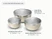 Caraway Cream mixing bowls with fitted glass lids, labeled 2-, 4-, and 6-quart capacities.