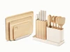 Caraway prep & boards set in Cream.