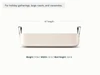Caraway Cream roasting pan with rack dimensions. length: 16 in; width: 13 in; wall height: 3.4 in.