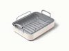 Caraway roasting pan with rack in Cream.