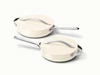 Caraway ceramic sauté pan duo in Cream.