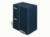 Caraway trash & recycling duo (slim) in Midnight.