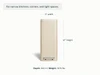 Caraway Cream 45-liter slim step trash can dimensions. width: 11 in; height: 27 in; depth: 18.5 in.