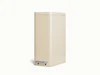 Caraway 45-liter slim step trash can in Cream.