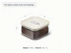 Caraway Cream small glass airtight container dimensions. capacity: 1 qt.