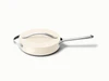 Caraway ceramic small sauté pan in Cream with a matching lid.
